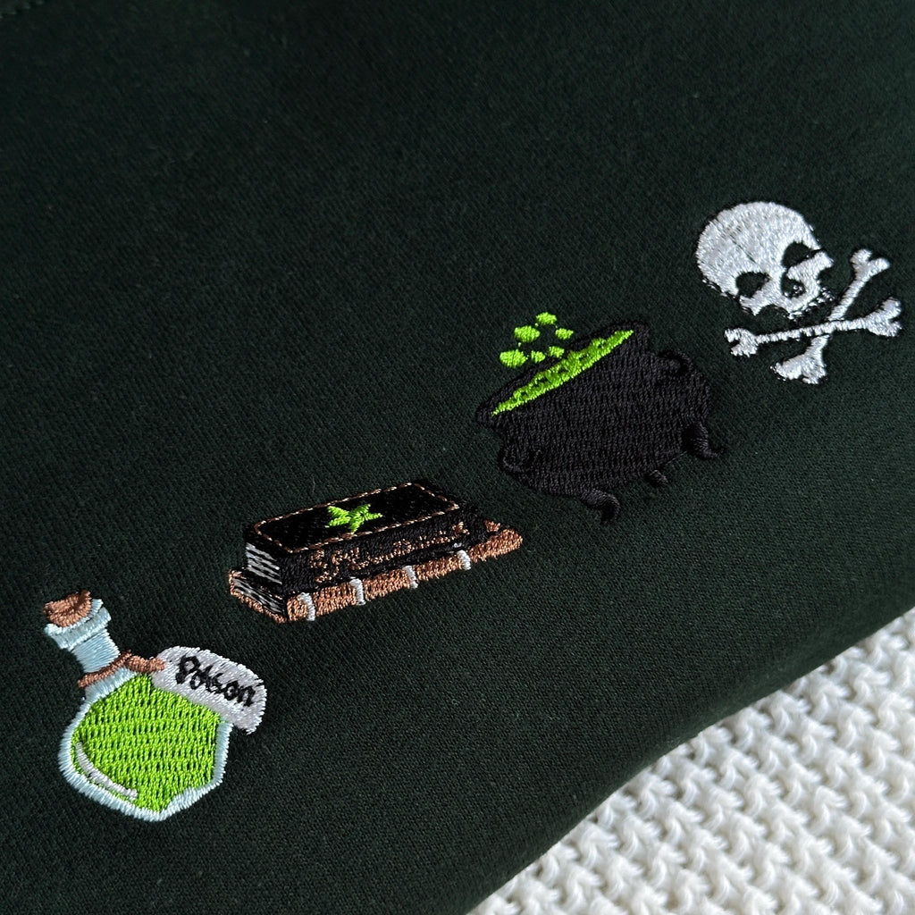 Witchy Halloween embroidery design