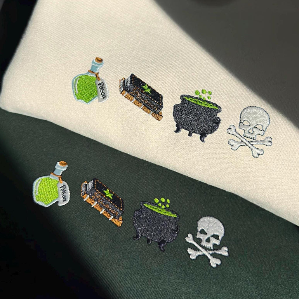 Witchy Halloween embroidery design