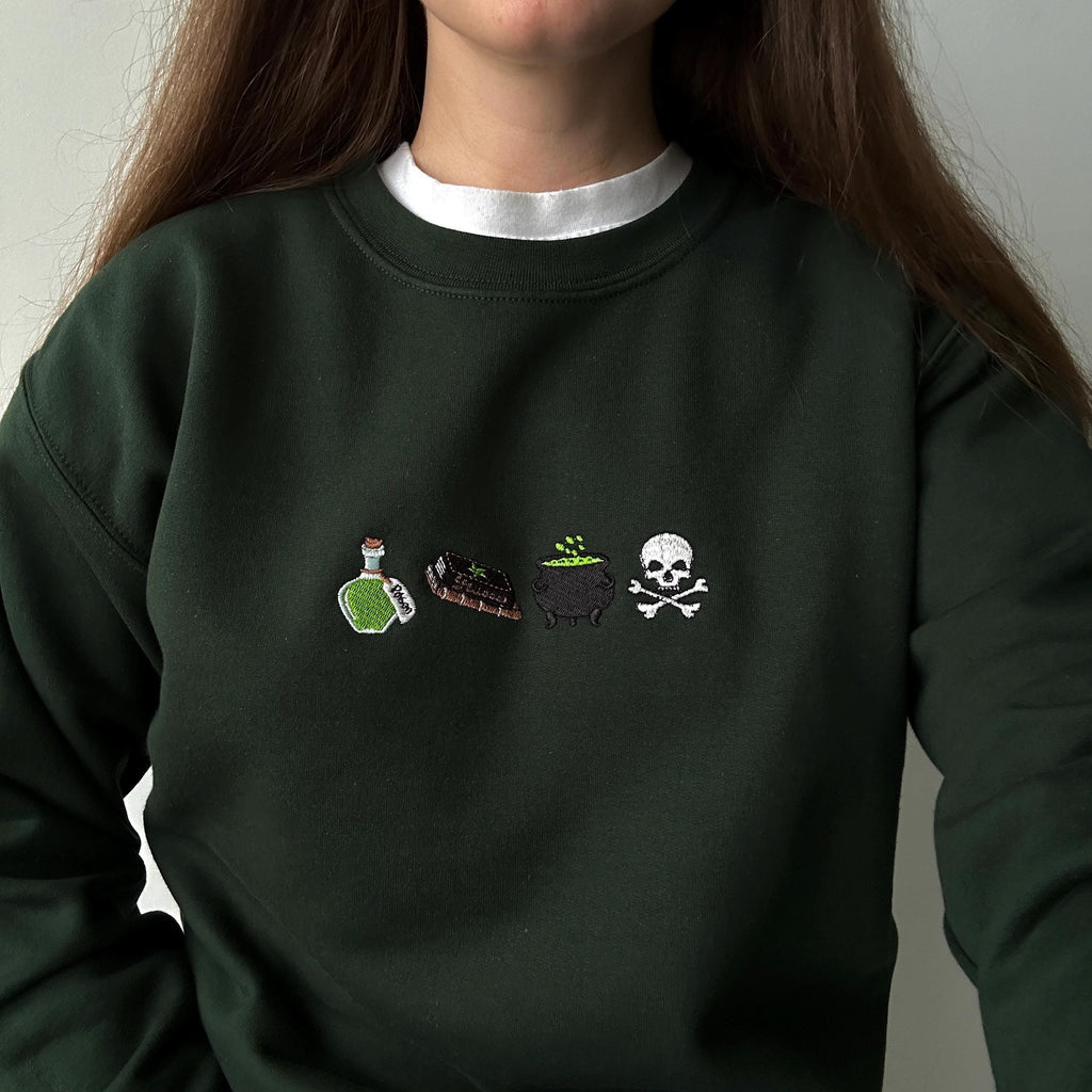 Witchy Halloween embroidery design