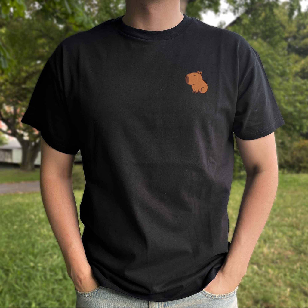 Funny capybara embroidery design