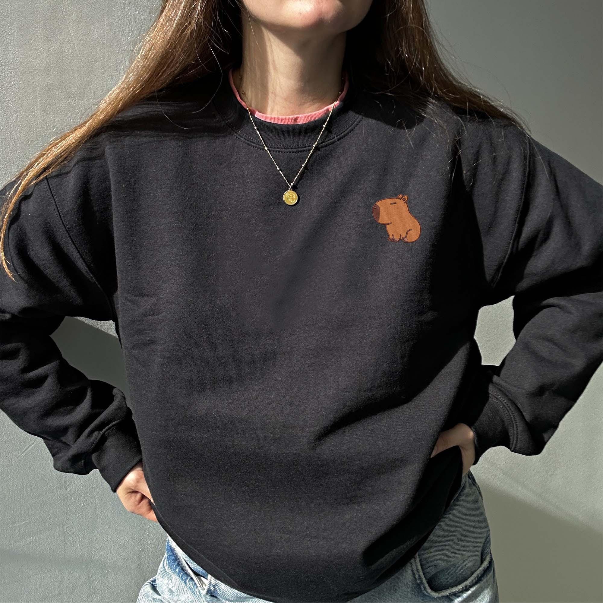 Funny capybara embroidery design