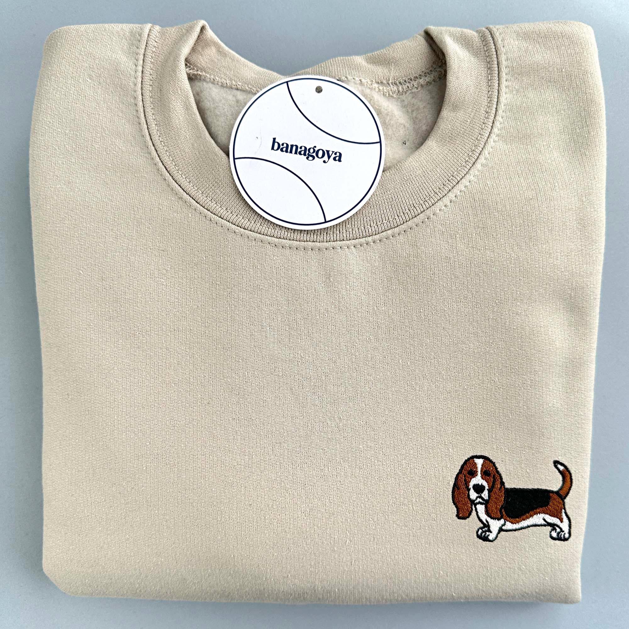 Basset hound embroidery design