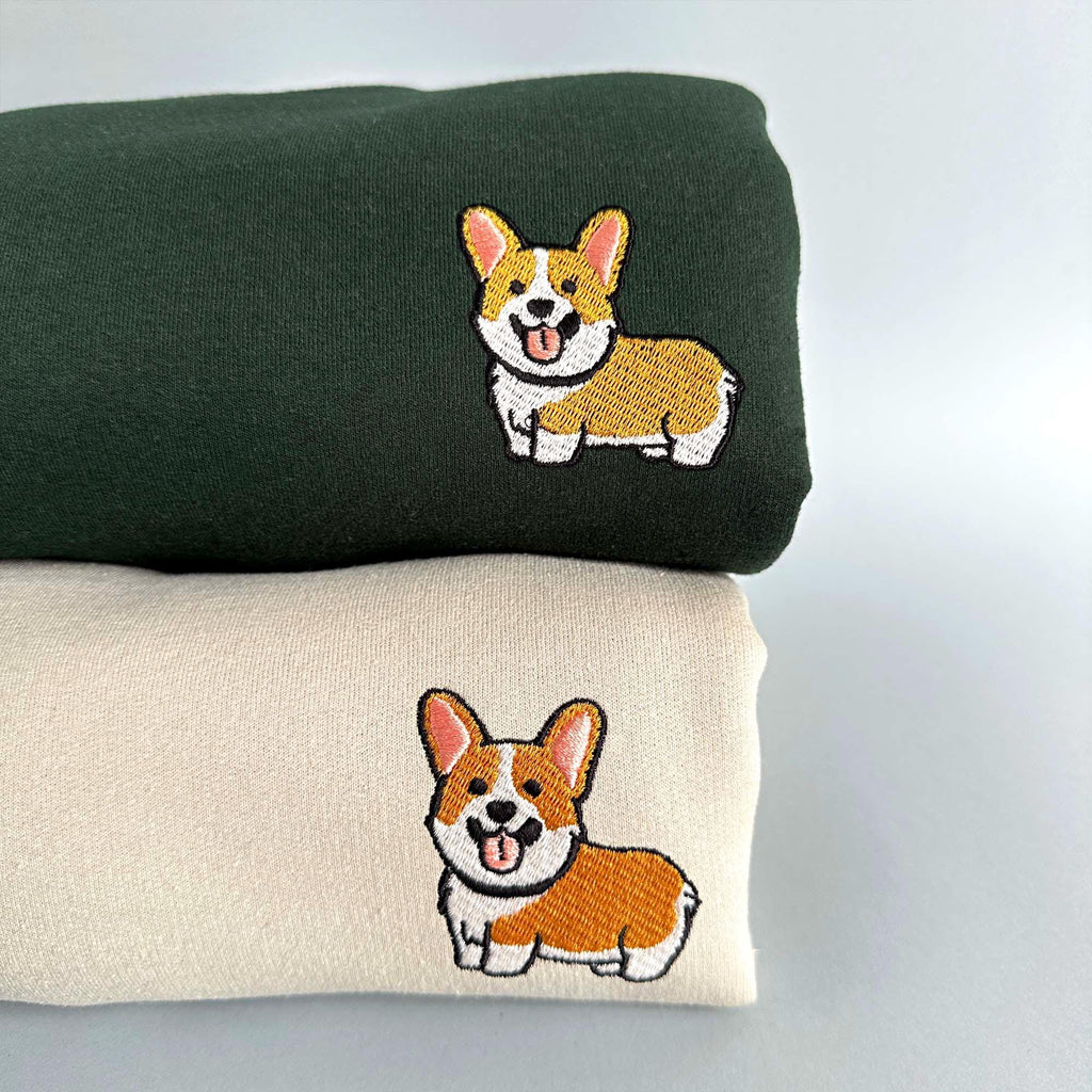 Corgi embroidery design