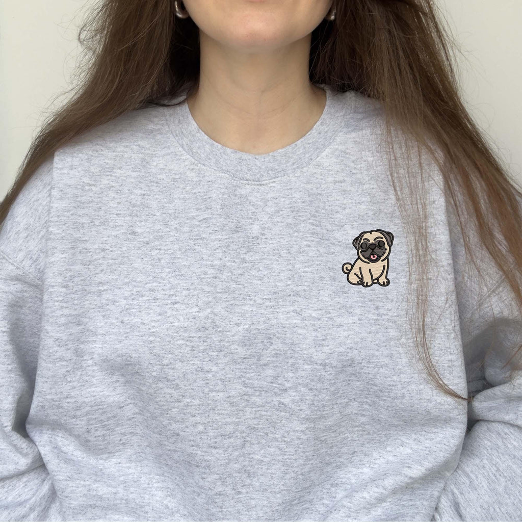 Pug embroidery design