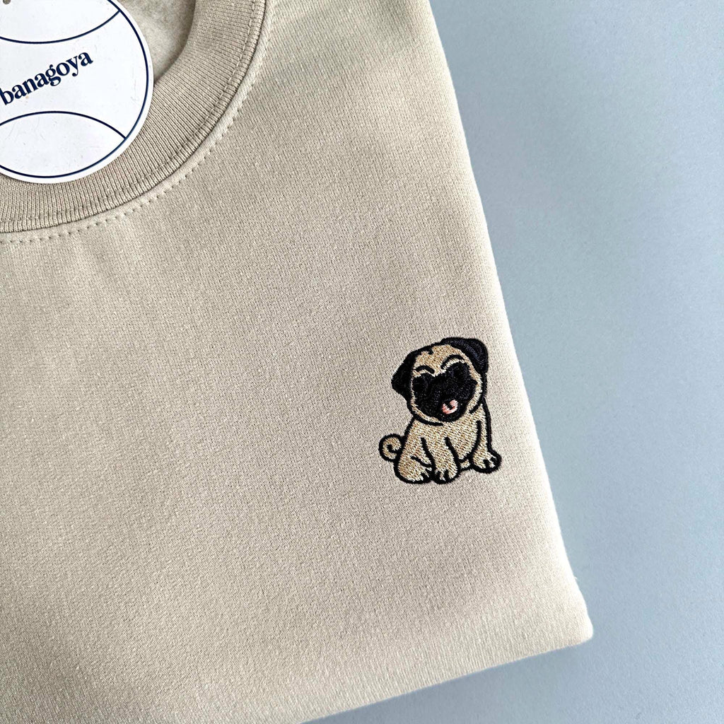 Pug embroidery design