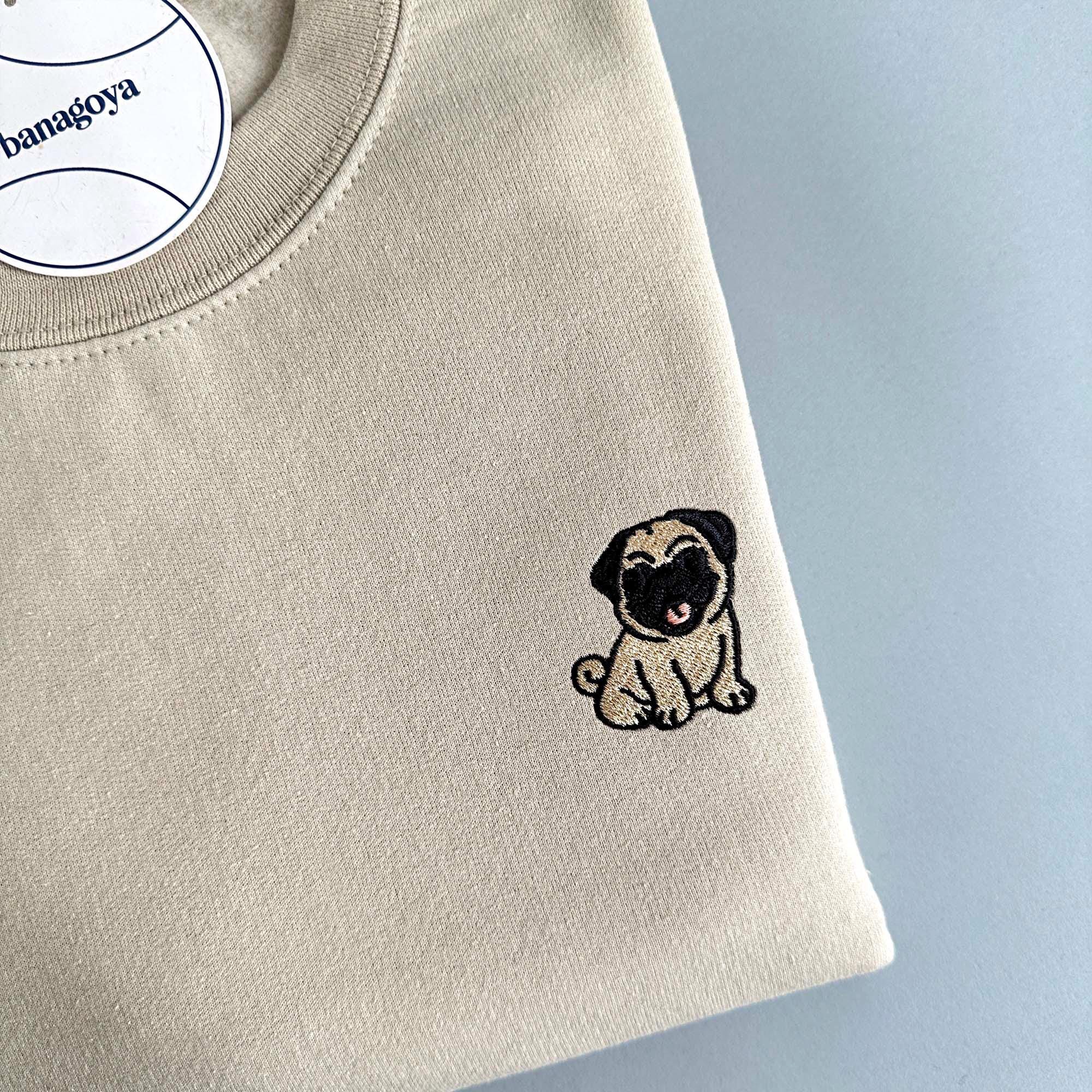 Pug embroidery design