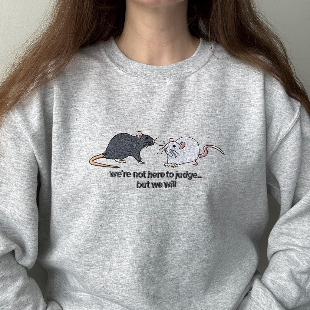 Funny rat embroidery design