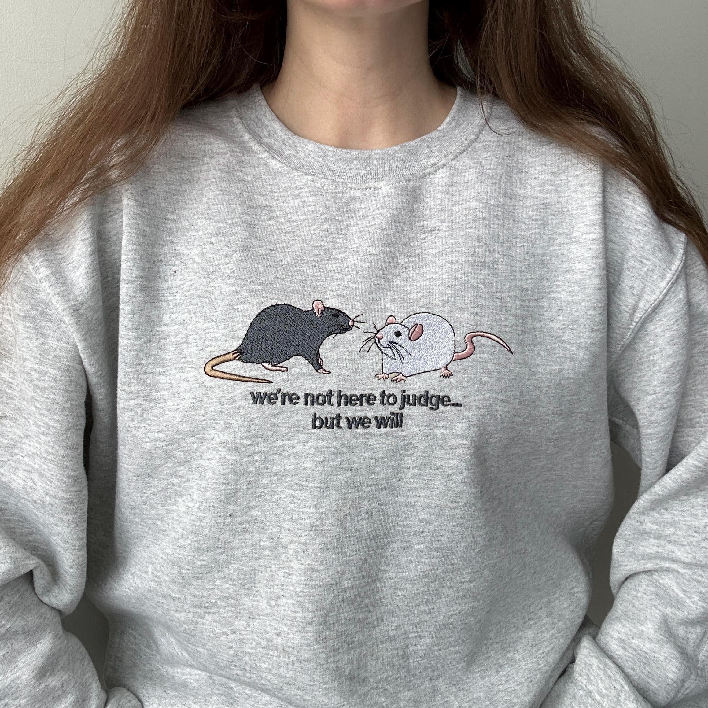 Funny rat embroidery design