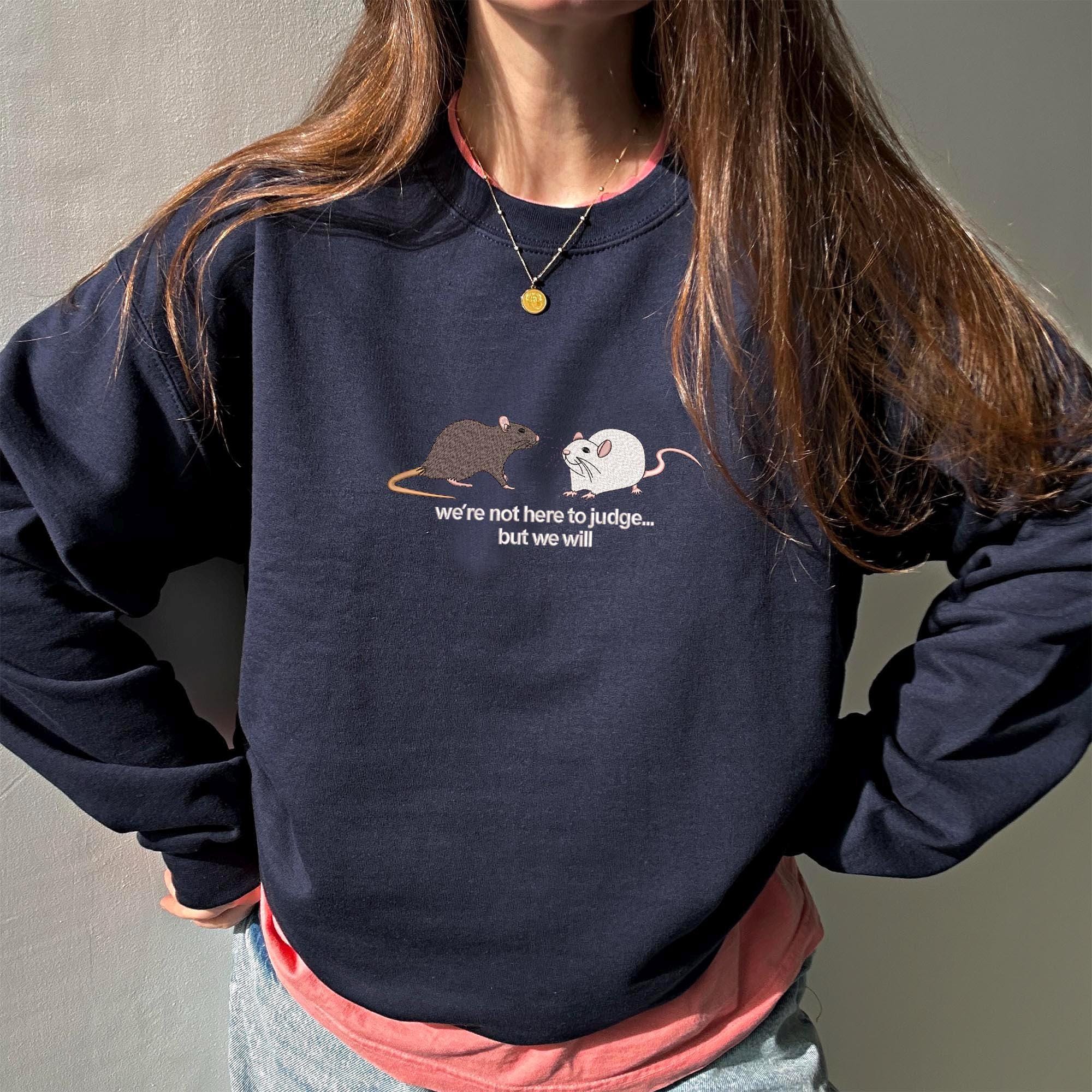 Funny rat embroidery design