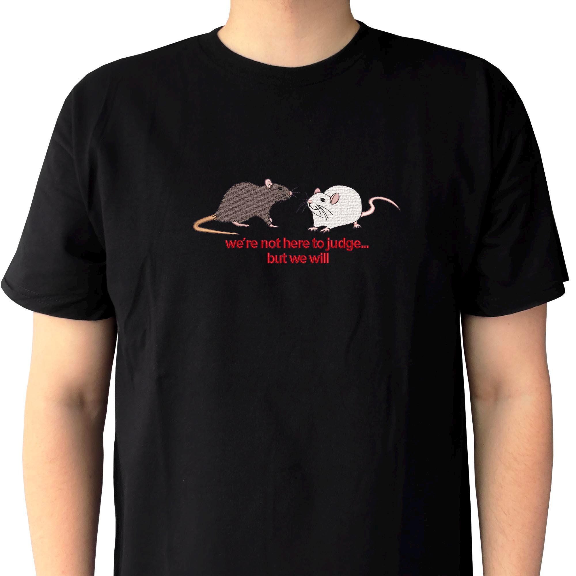 Funny rat embroidery design