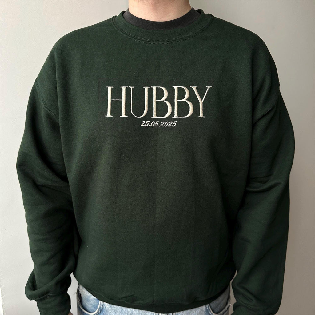 Wifey and hubby embroidery design