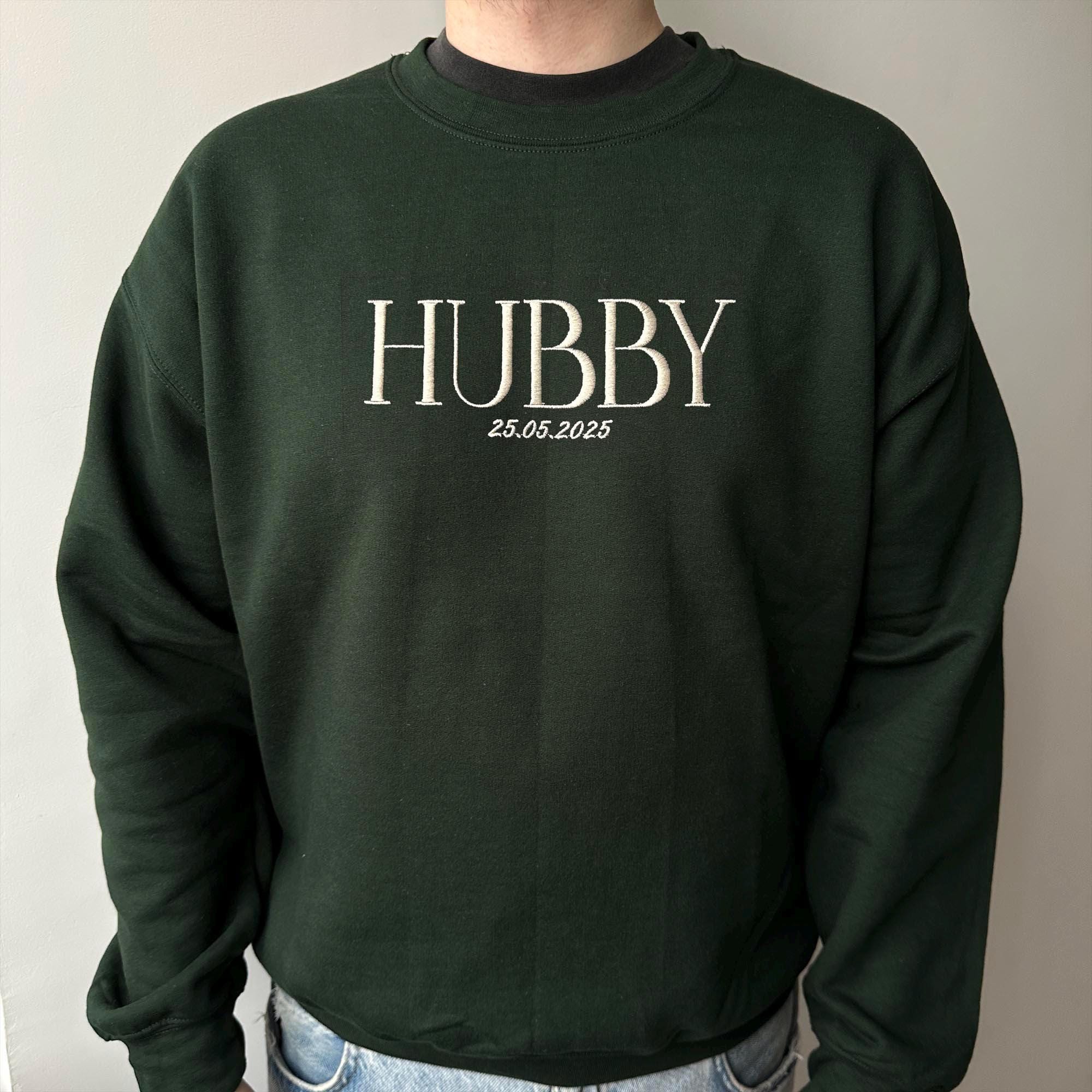 Wifey and hubby embroidery design