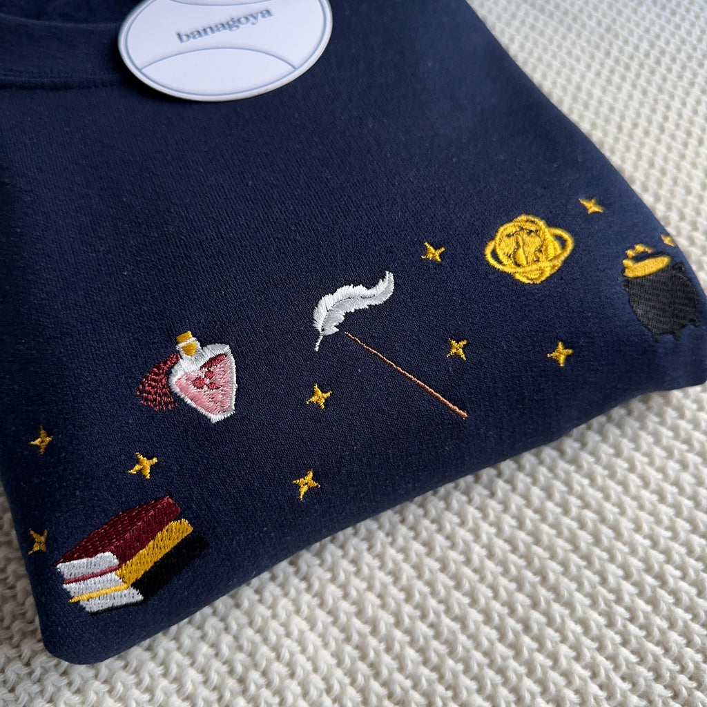 Wizard book embroidery design