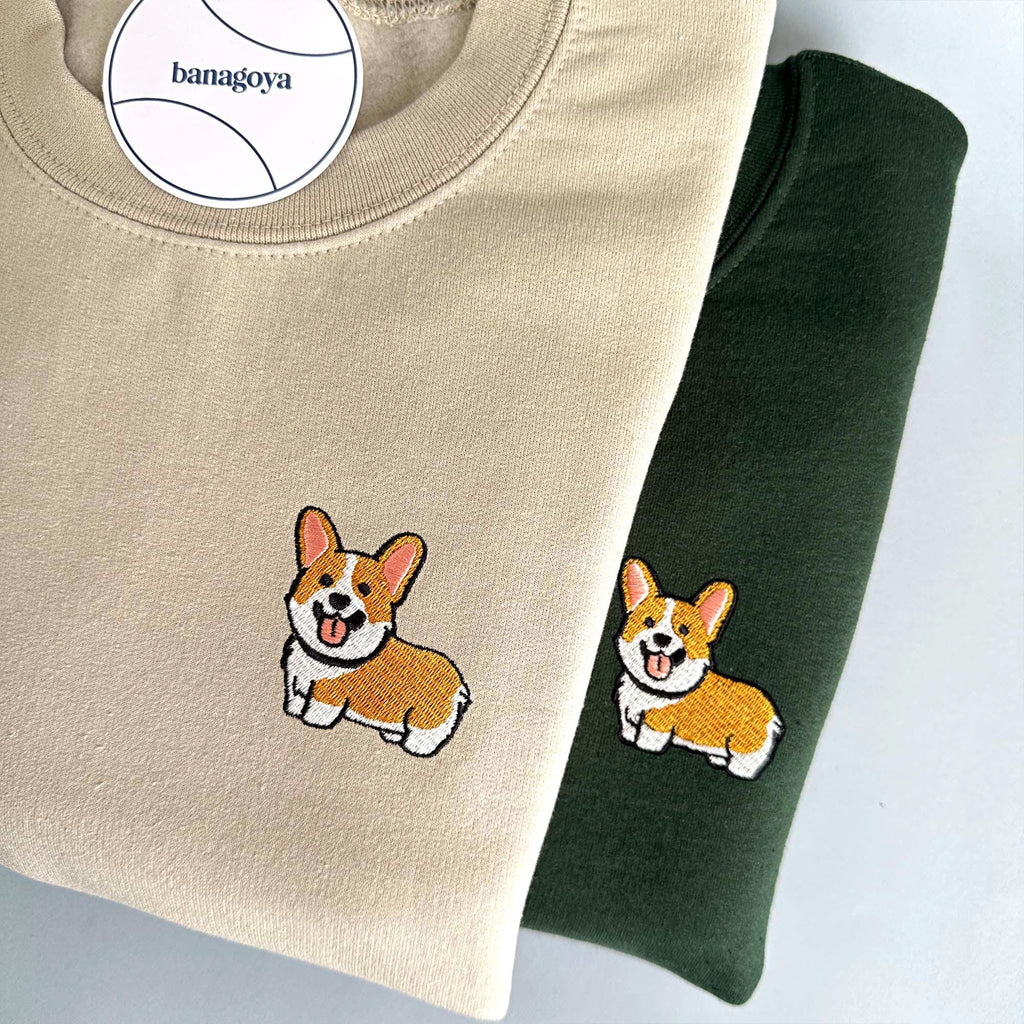 Corgi embroidery design