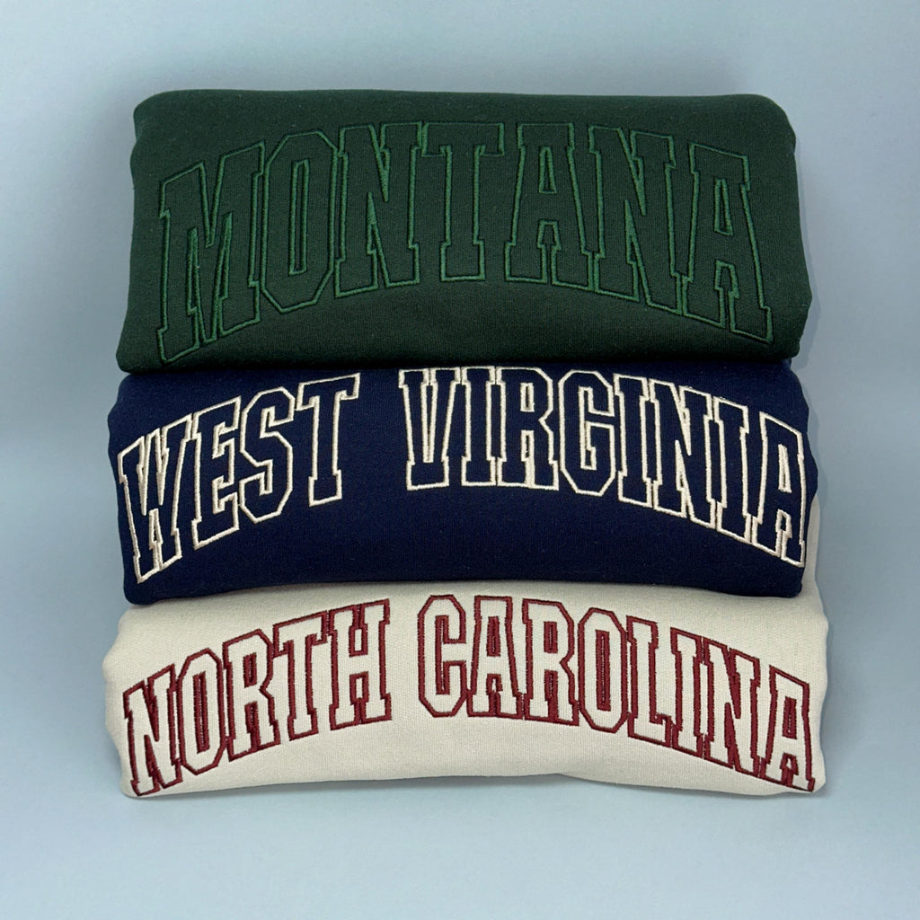 Varsity college embroidery design