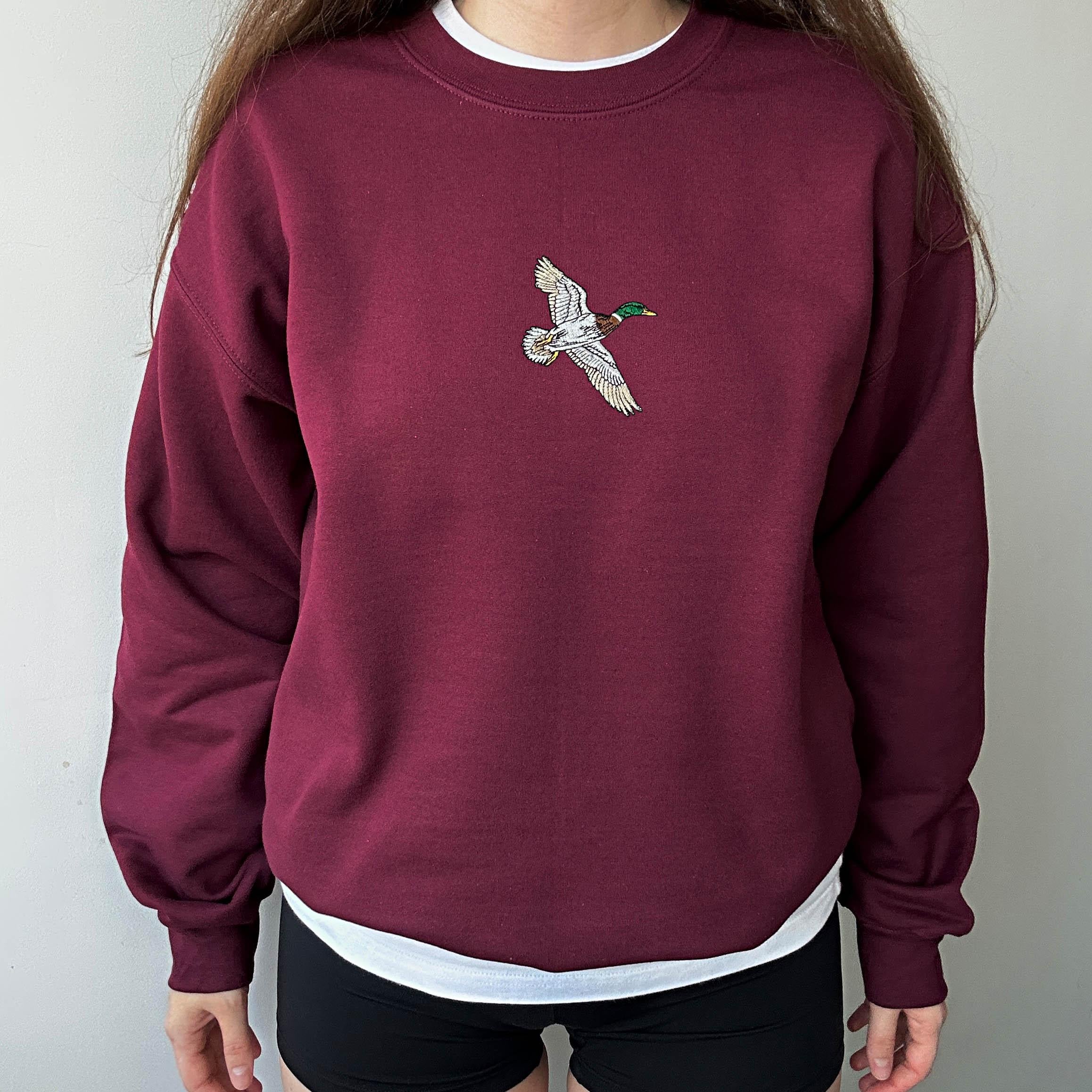 Mallard duck embroidery design