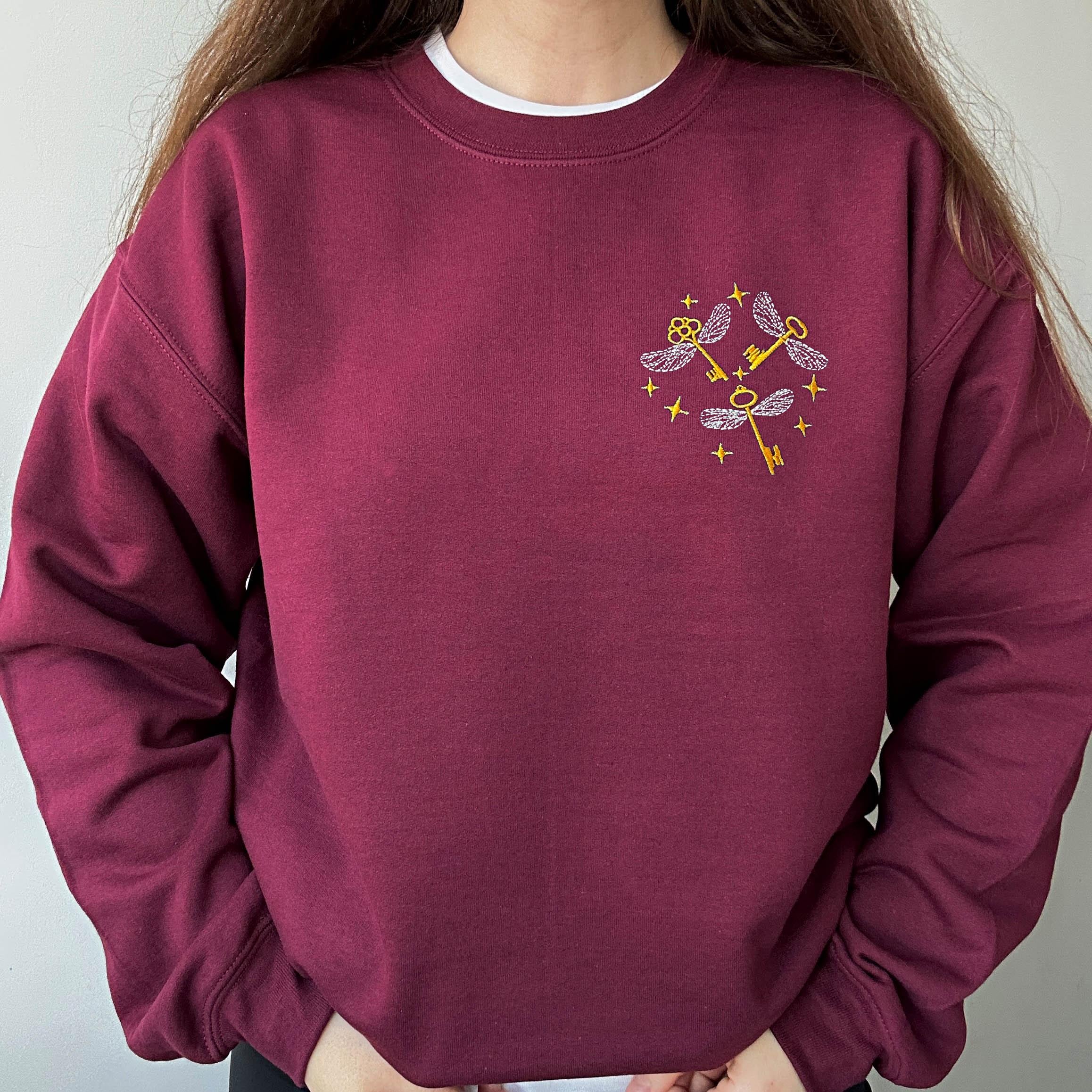 Flying keys embroidery design