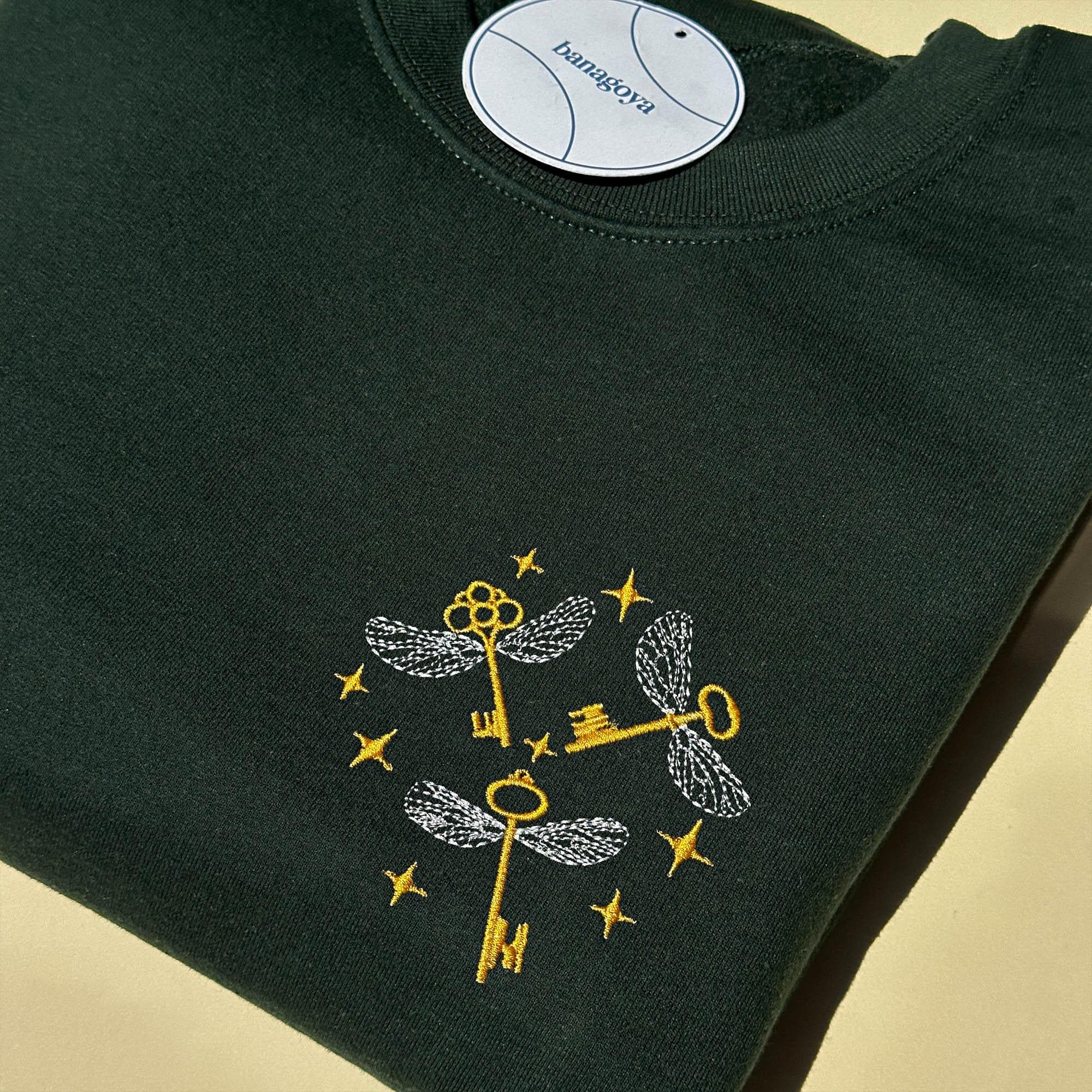 Flying keys embroidery design