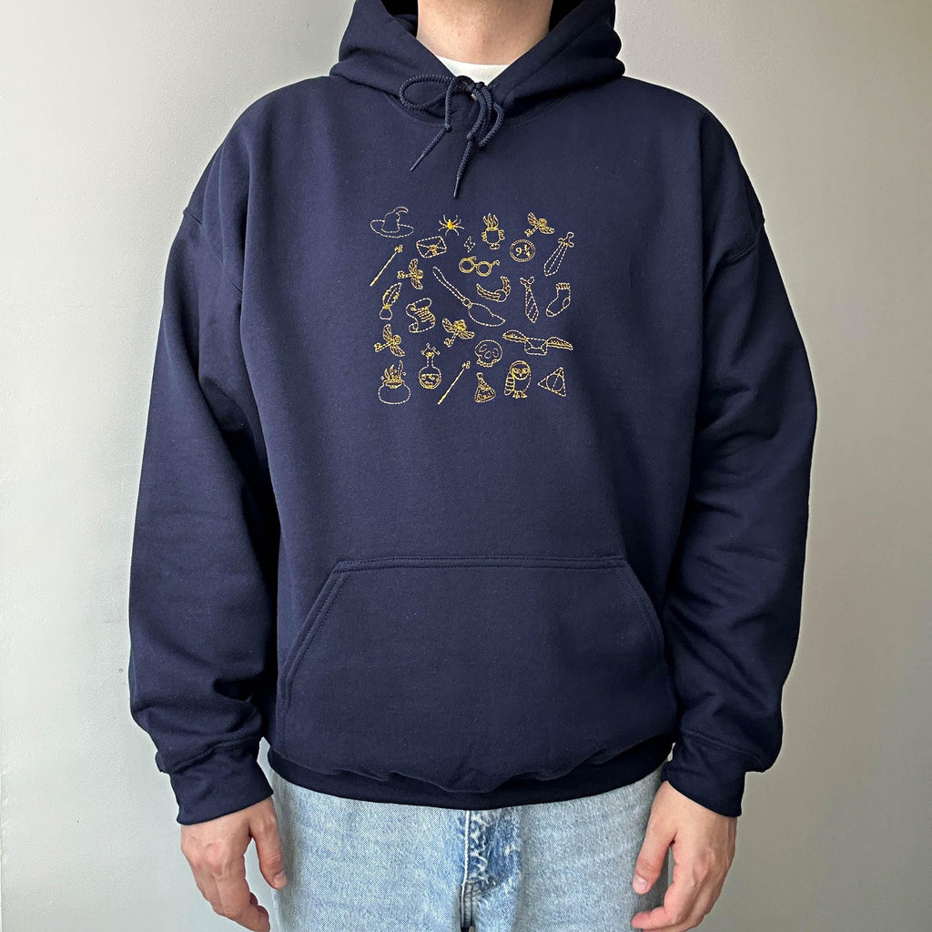 Wizard magic doodle embroidery design