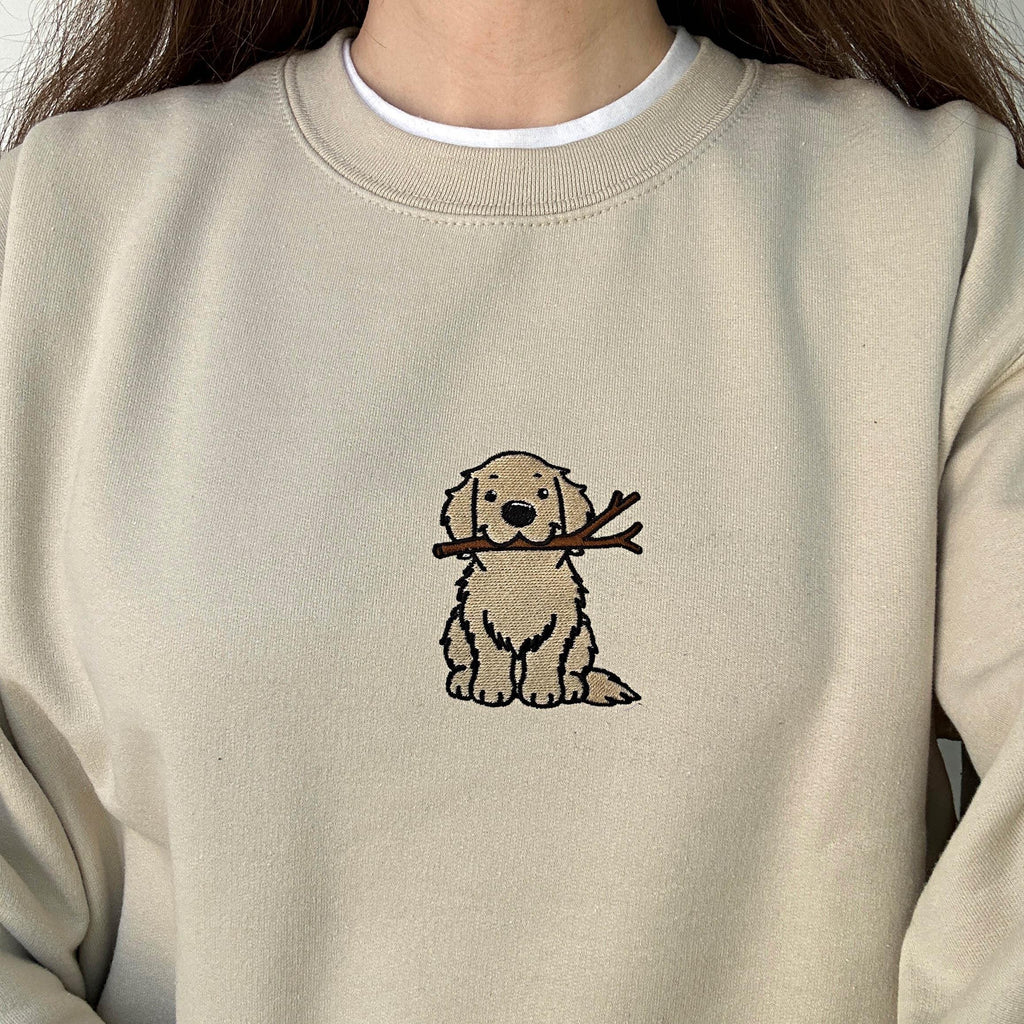 Golden retriever embroidery design