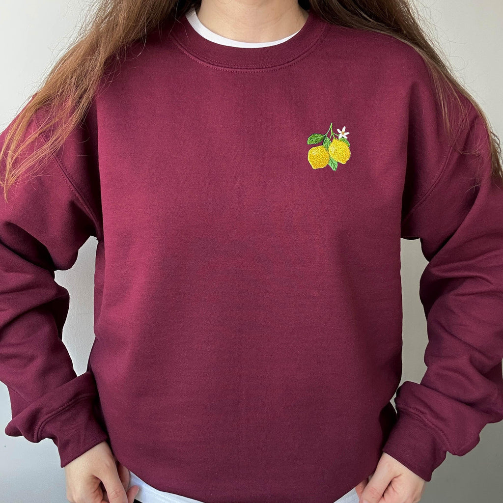 Lemon branch embroidery design