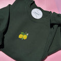 Motif de broderie de branche de citron