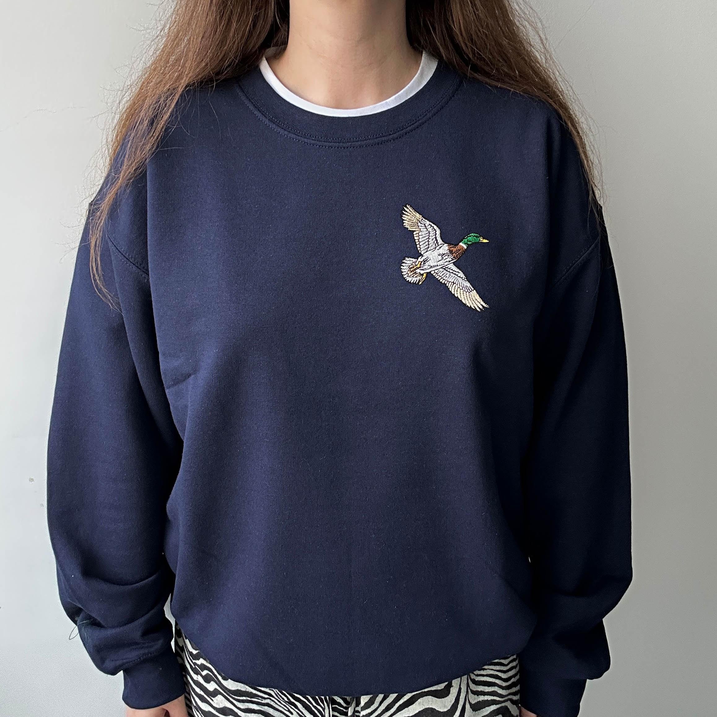 Mallard duck embroidery design