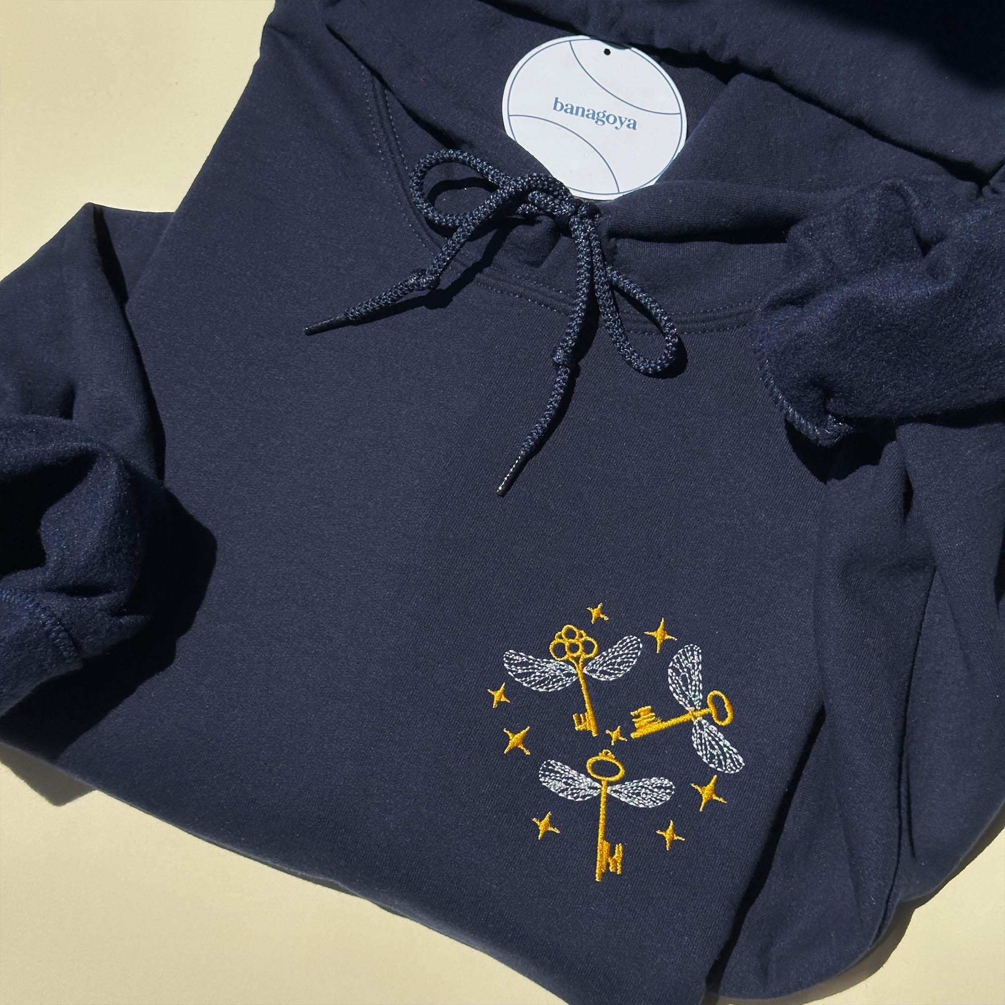 Flying keys embroidery design