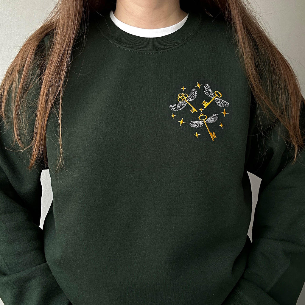 Flying keys embroidery design