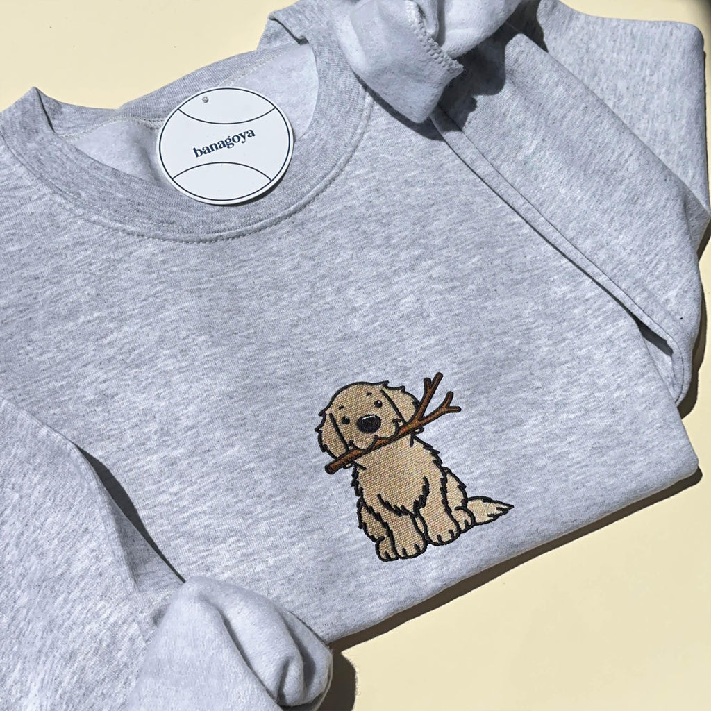 Golden retriever embroidery design