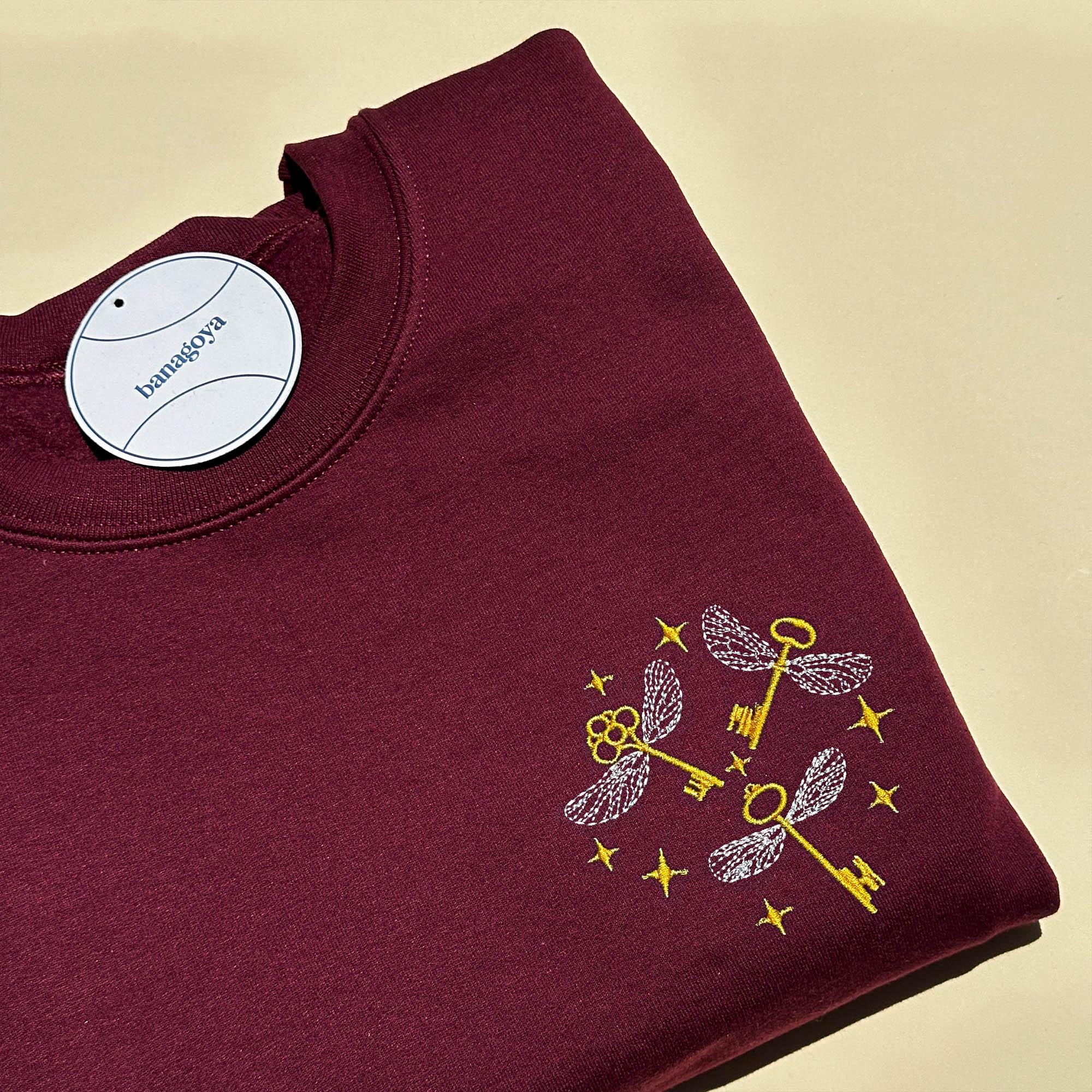 Flying keys embroidery design