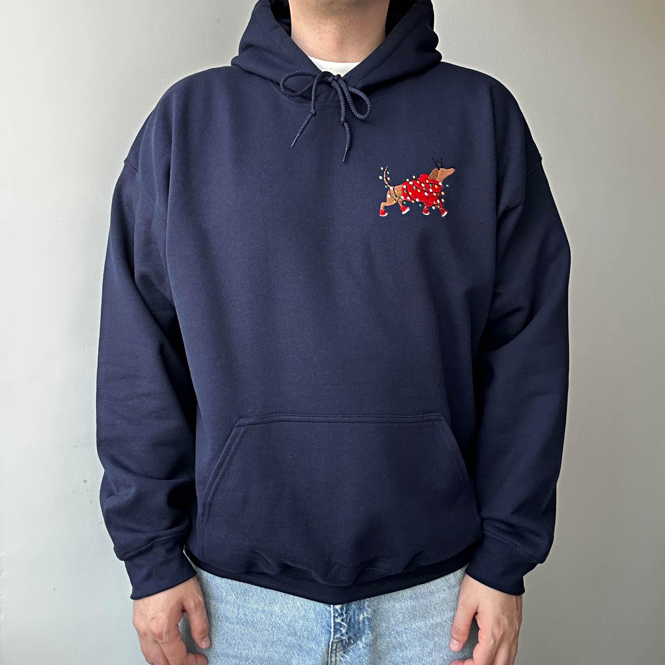 Christmas dachshund embroidery design