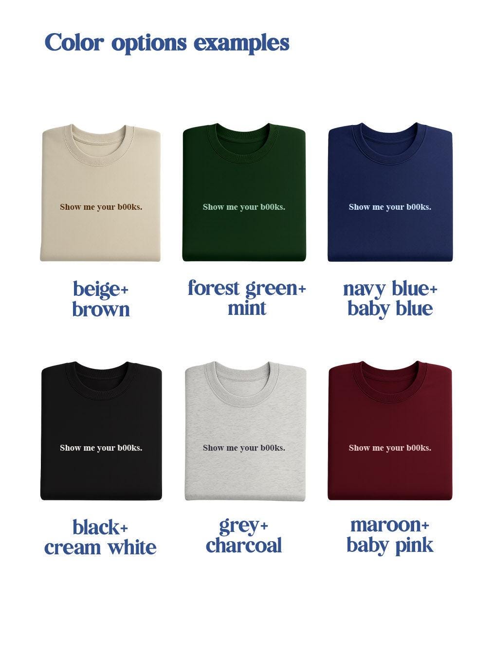 Show Me Your Books Custom Embroidered Hoodie, Bookish Sweatshirt, Reading Shirt, Book Lover Gift for Her