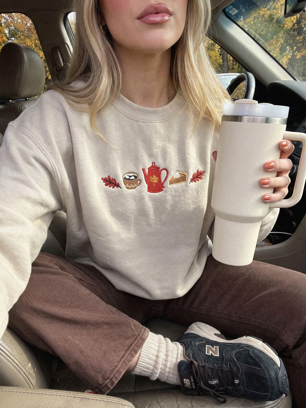 Thanksgiving Shirt, Fall Sweatshirt, Autumn Sweater, Cozy Season Embroidered Hoodie, Womens Clothing, Fall Style Gift