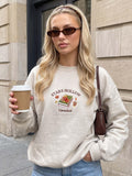 Fall Sweatshirt, Embroidered Stars Hollow Hoodie, Cozy Season Shirt, Autumn Sweater, Grandpacore Fall Style Hoodie
