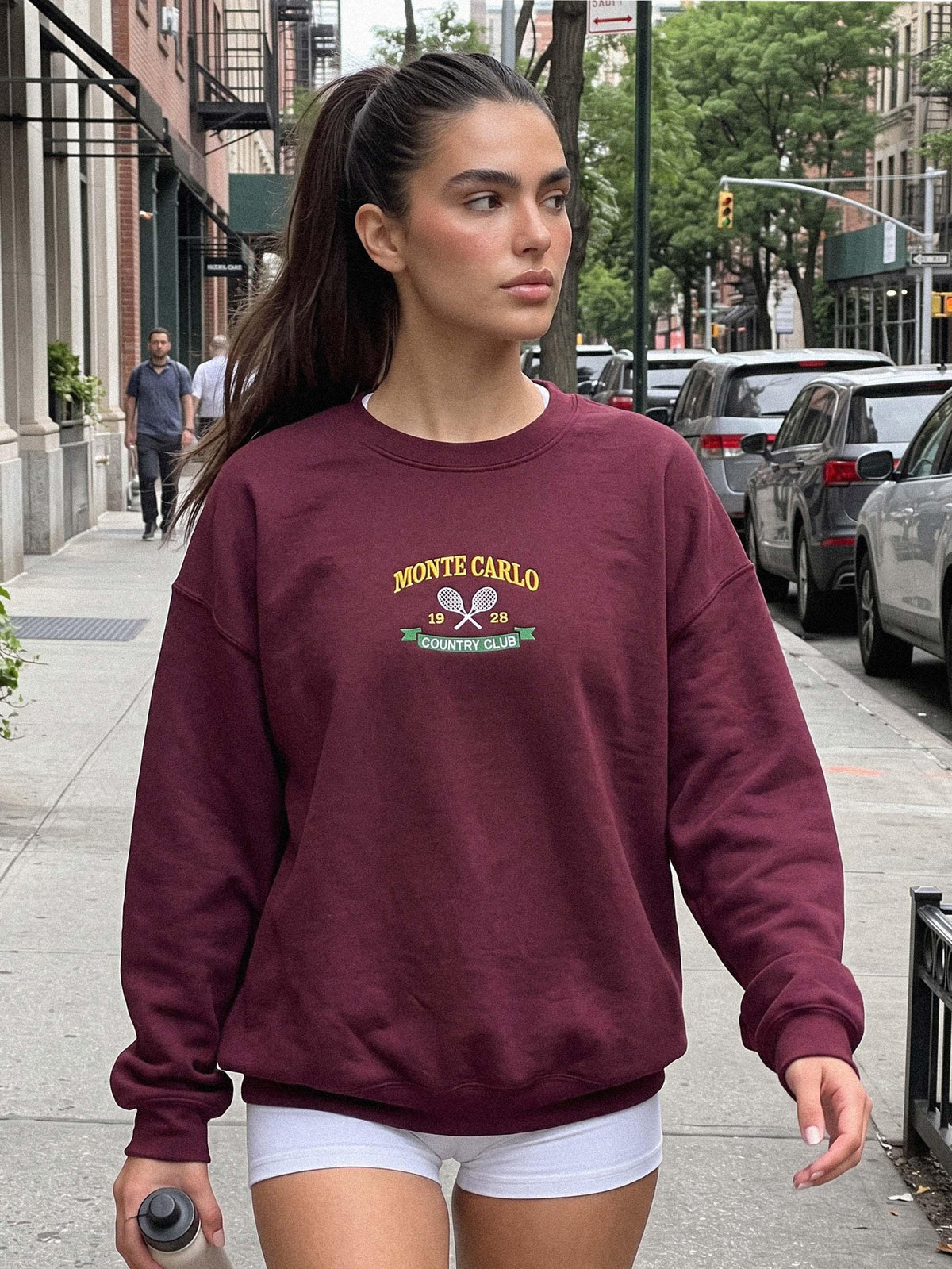 Monte Carlo Tennis Sweatshirt, Vintage Style Country Club Embroidered Hoodie, Sport Chic Shirt, Tennis Gifts For Women