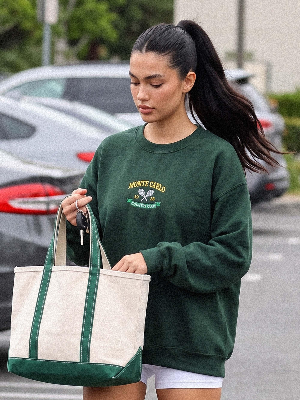 Monte Carlo Tennis Sweatshirt, Vintage Style Country Club Embroidered Hoodie, Sport Chic Shirt, Tennis Gifts For Women
