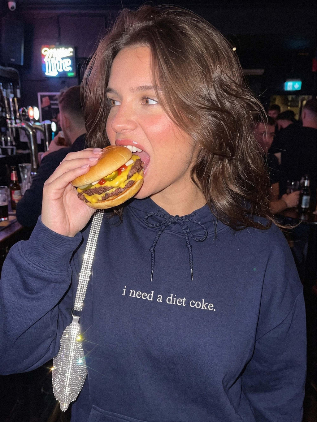 I Need A Diet Coke Sweatshirt, Custom Text Shirt, Funny Quote Embroidered Hoodie, Gifts For Her