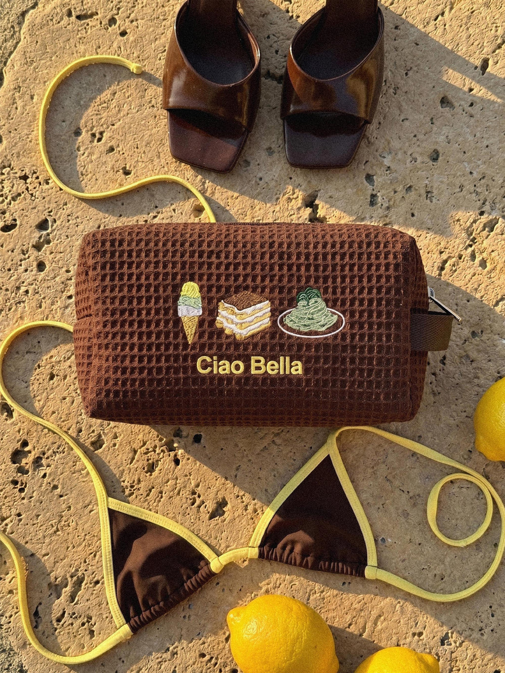 La Dolce Vita Custom Makeup Bag, Aperol Spritz Beach Bag, Travel Accessories, Italian Gifts, Girls Trip Gifts