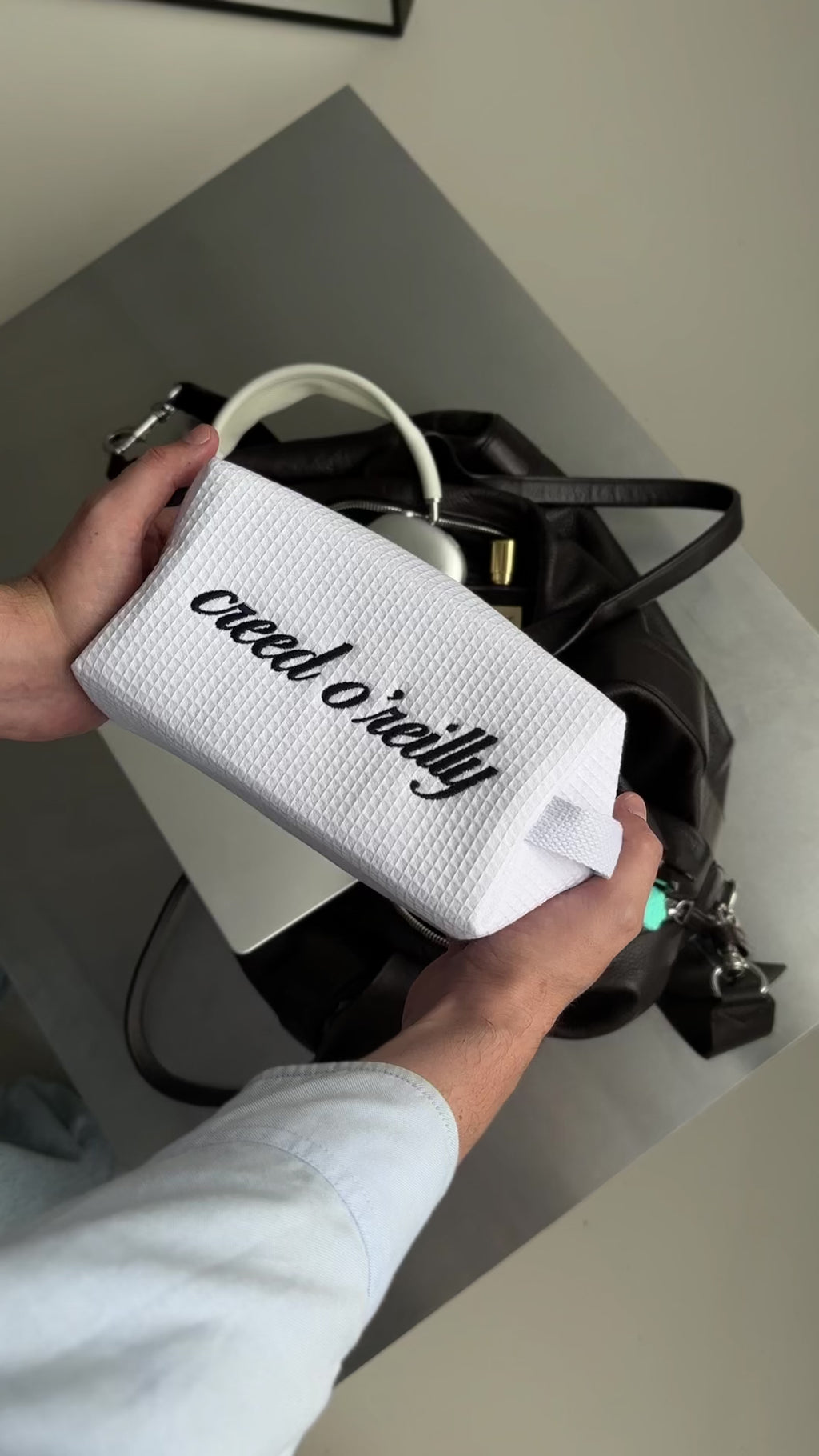 Personalized Mens Toiletry Bag – Minimalist Dopp Kit, Groom & Groomsmen Gift, Custom Travel Bag, Monogram Shaving Kit, Gift for Him