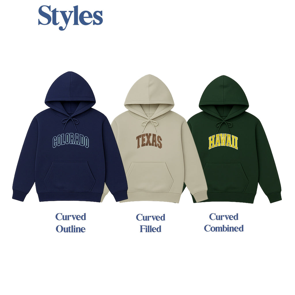 Varsity college embroidered hoodie